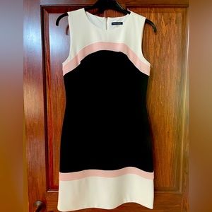 Tommy Hilfiger Black, White and Pink back zip dress